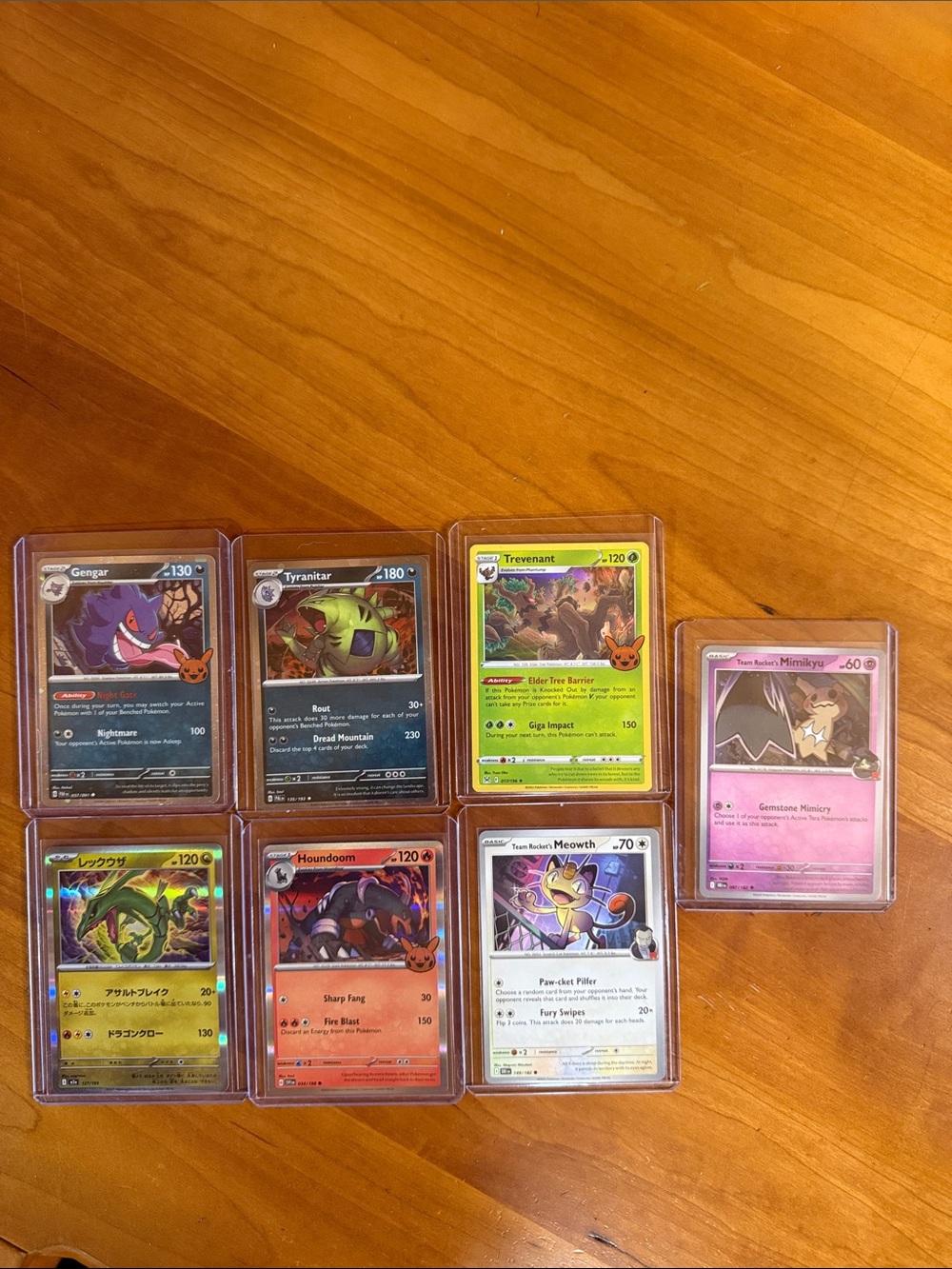Pokémon Trading Card Lot - Mixed Holo Cards (Black, Green, Pink, Red, Brown)